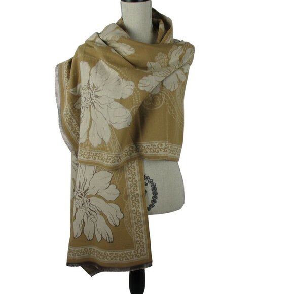 Chico's Accessories - Chico's Large Floral Jacquard OblongLarge Scarf New $49 Romantic